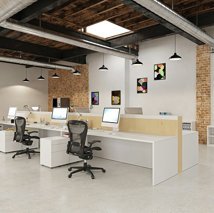 Open plan workstation
